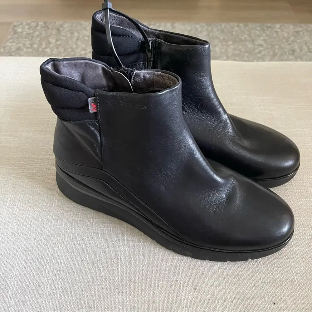 Stonefly Vera Pelle 39 Vegan Black Leather Ankle Boots Size 8 Women’s - Picture 2 of 8